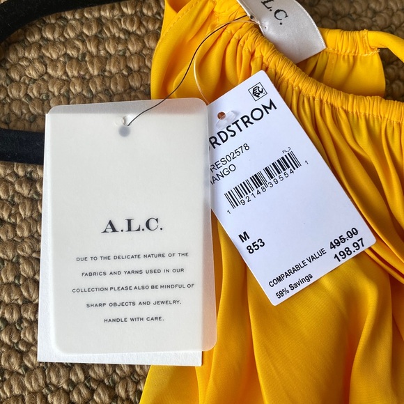 ALC Meredith midi dress in mango NWT - Picture 17 of 17